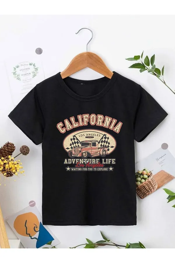 T-SHIRT POUR ENFANTS IMPRIMÉ CALIFORNIE T-SHIRT POUR ENFANTS IMPRIMÉ CALIFORNIE