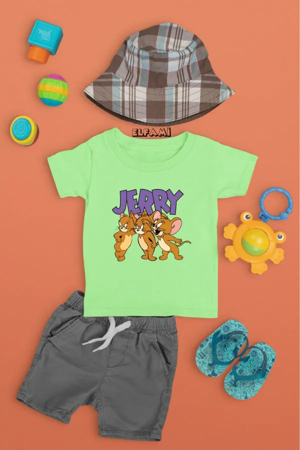T-shirt imprimé Jerry Detail pour filles/garçons
