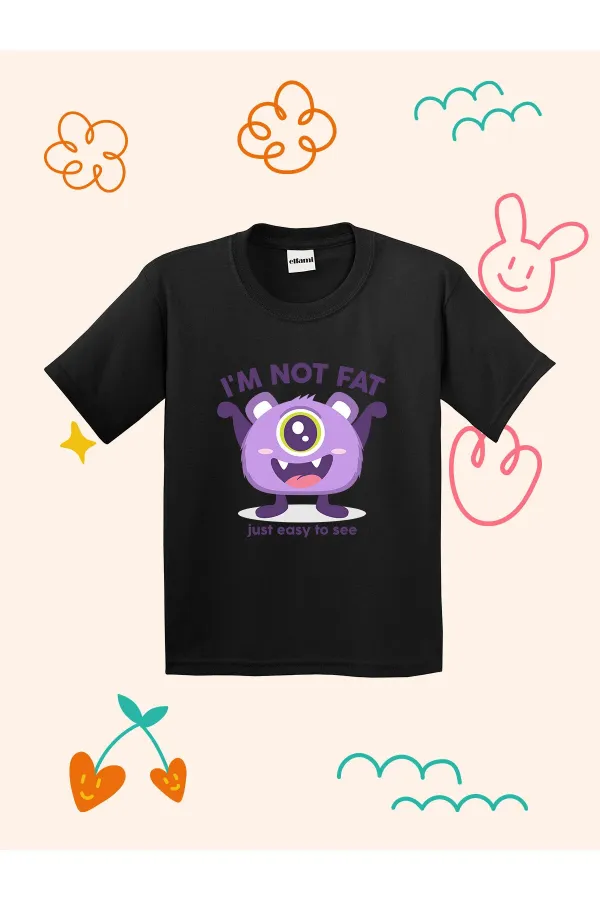 Cute Monster Design Printed Kids T-shirt