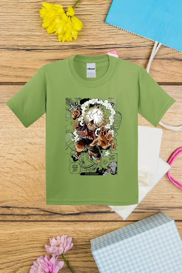 OnePiece Anime Baskılı Çocuk Tshirt