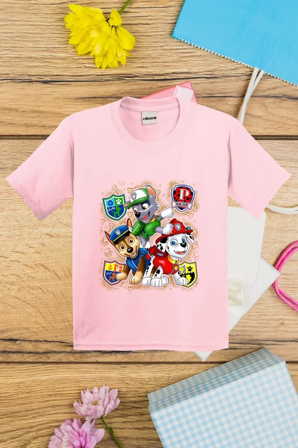 T-shirt imprimé pour enfants de l'équipe de sauvetage de la Pat' Patrouille