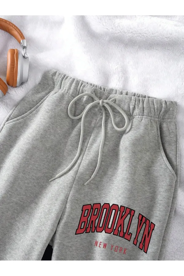Brooklyn Printed Basic Sweatpants