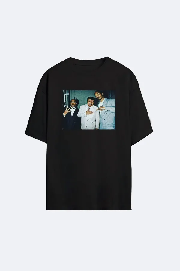 Unisex Oversize Siyah Müslüm Ft 2pac