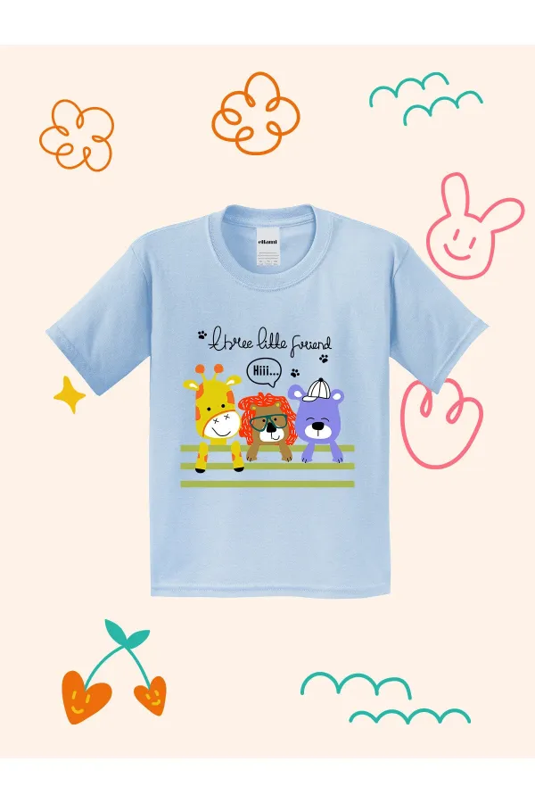 Three Little Friends themed kids' t-shirt