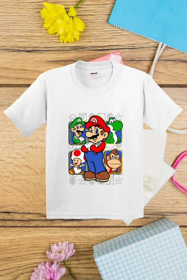T-shirt imprimé Super Mario pour enfants