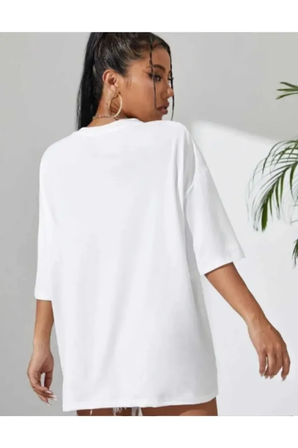 Men's Oversize Printed Cotton Crew Neck Short Sleeve T-shirt