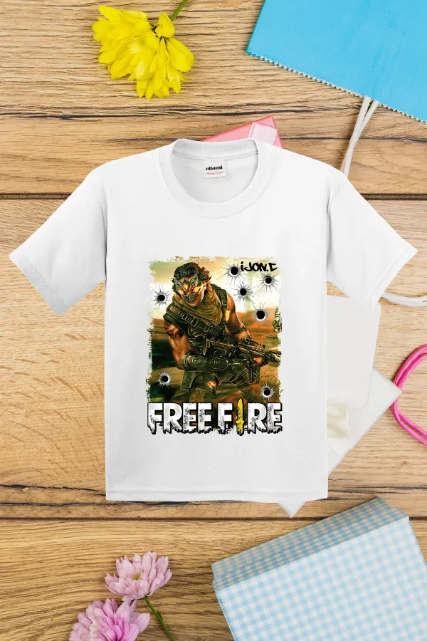 T-shirt imprimé pour enfants avec motif FreeFire