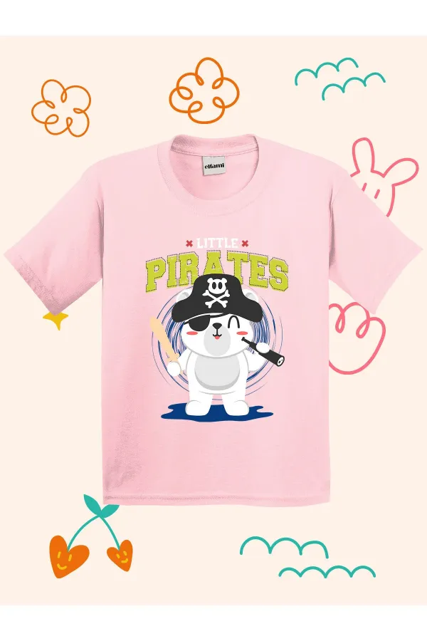 Little Pirate Puppy Print Kids T-shirt