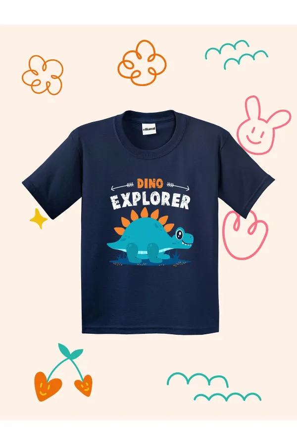 Explorer Dino Print Kids T-shirt