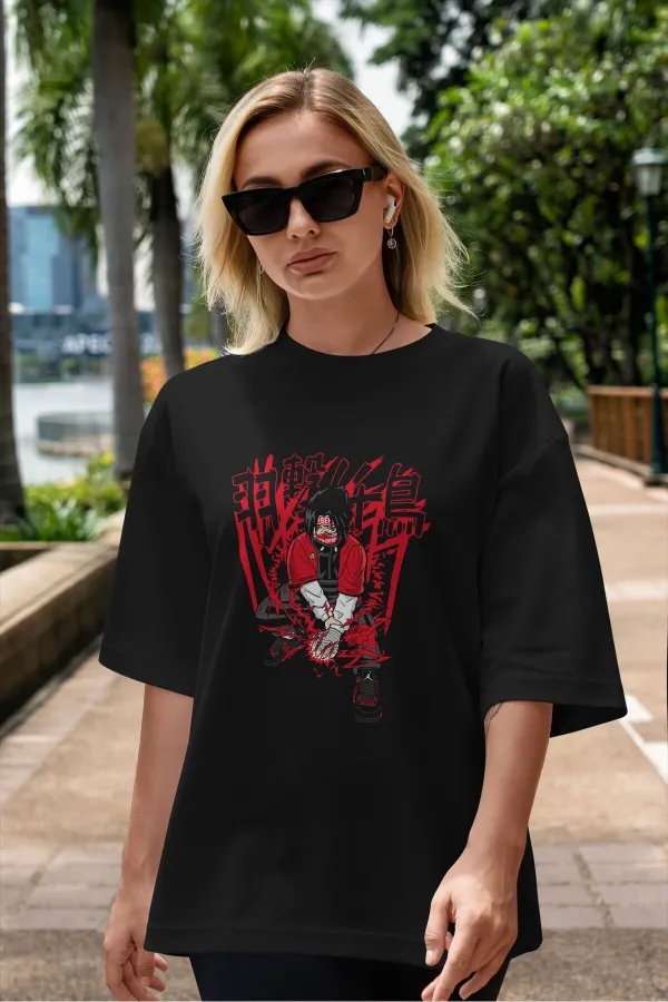 Unisex Men's/Women's SUPREME 2 Special Print Oversize Cotton Crew Neck T-Shirt