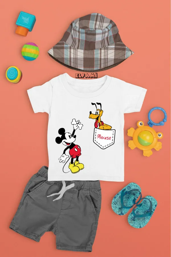 T-shirt imprimé dessin animé pour filles/garçons