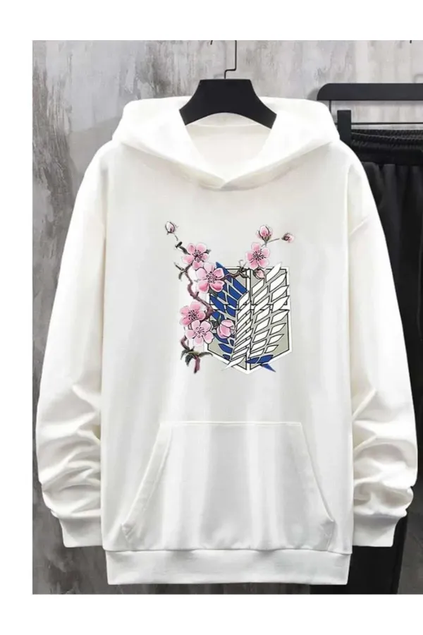 Titan Printed White Sweater