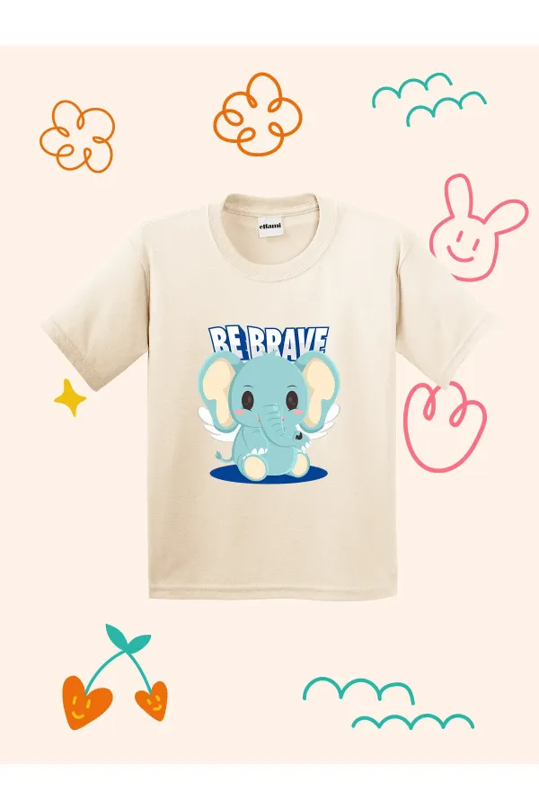SOIS COURAGEUX T-shirt enfant imprimé avec un joli motif d'éléphant