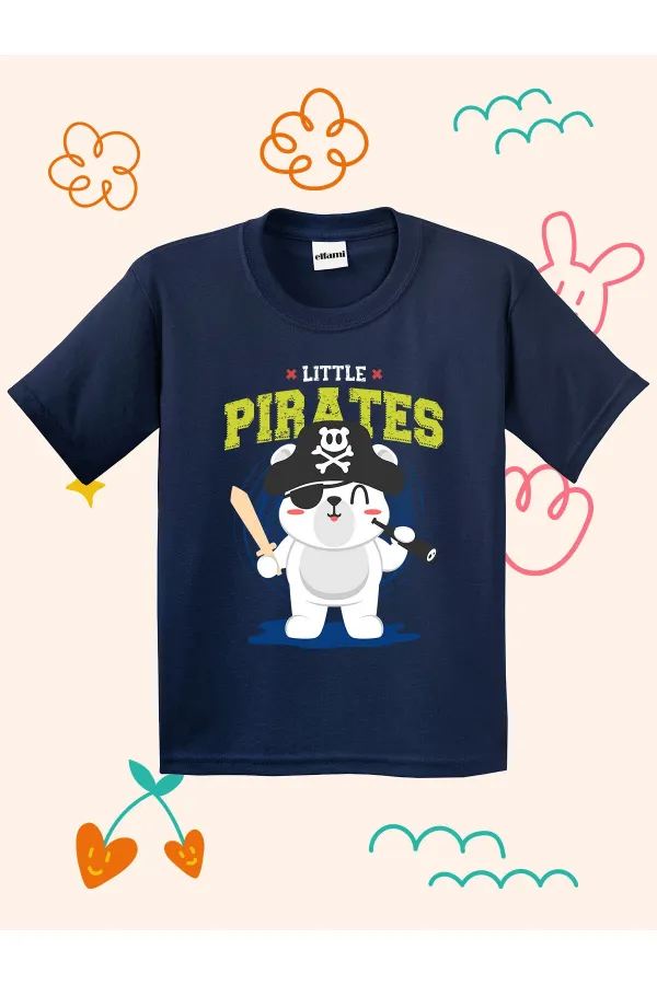 Little Pirate Puppy Print Kids T-shirt