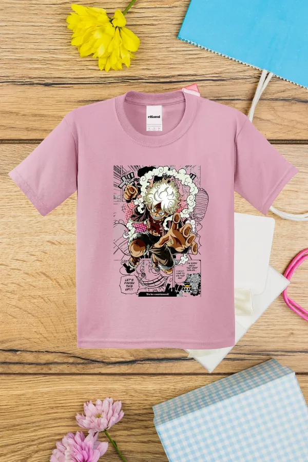 OnePiece Anime Baskılı Çocuk Tshirt