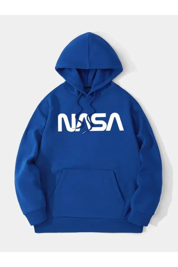 NASA Printed Blue Sweater
