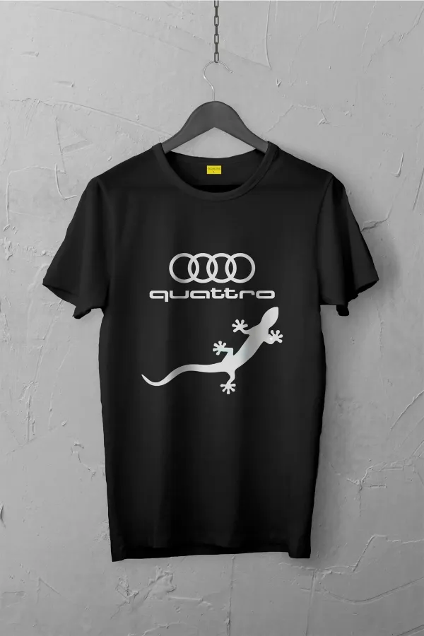 Audi Quattro Tasarımlı Tshirt , Unisex Premium, Çatlama Solma Yapmaz / Otomobil