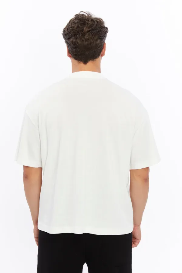 Oversize Hey It's Me Baskılı Gri Tshirt