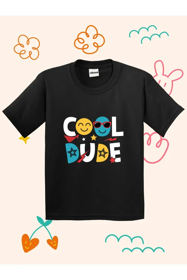 Cool Dude Stars Baskılı Çocuk T-shirt