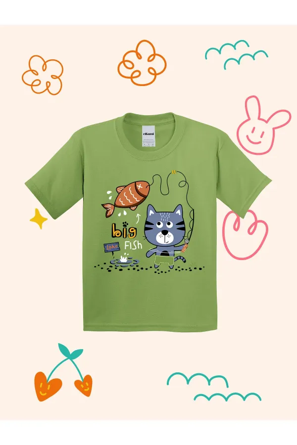 Big Fish Lake Design Kids T-shirt