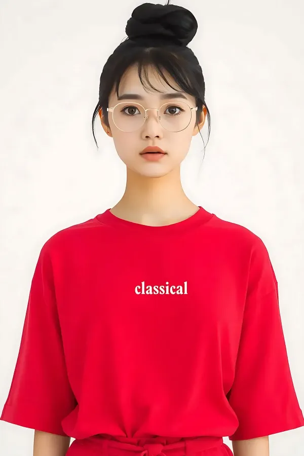 Unisex Classical Printed Oversize T-shirt