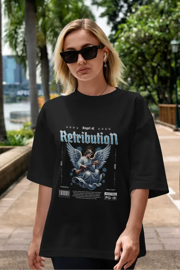Unisex Men's/Women's RETRIBUTIONS Custom Printed Oversize Cotton Crew Neck T-Shirt