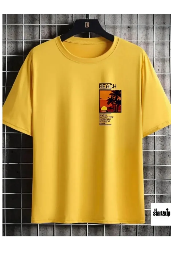 Chest Beach Printed Oversize Men's T-Shirt