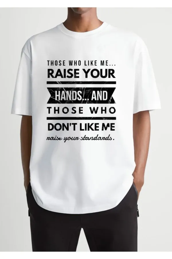 Oversized Printed White T-shirt