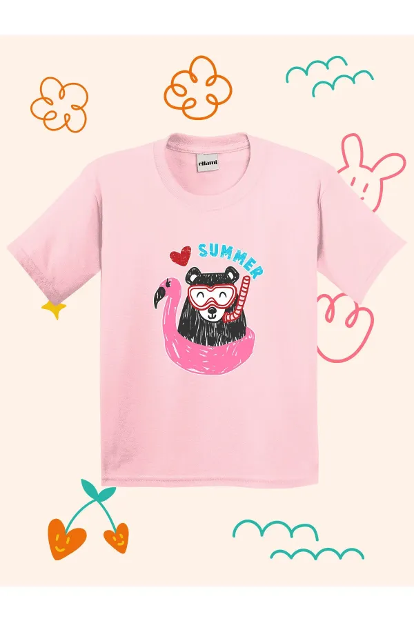 T-shirt enfant imprimé ours en peluche été