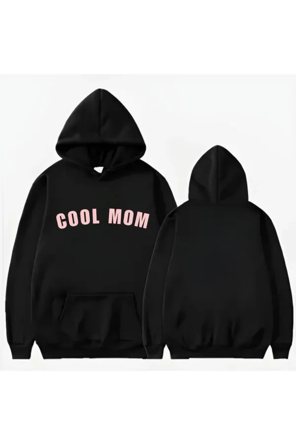 COOL MOM BASKILI KAPİŞONLU SWEAT