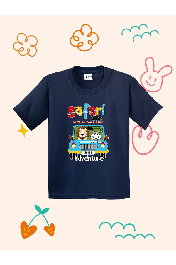T-shirt enfant imprimé Safari Time Design