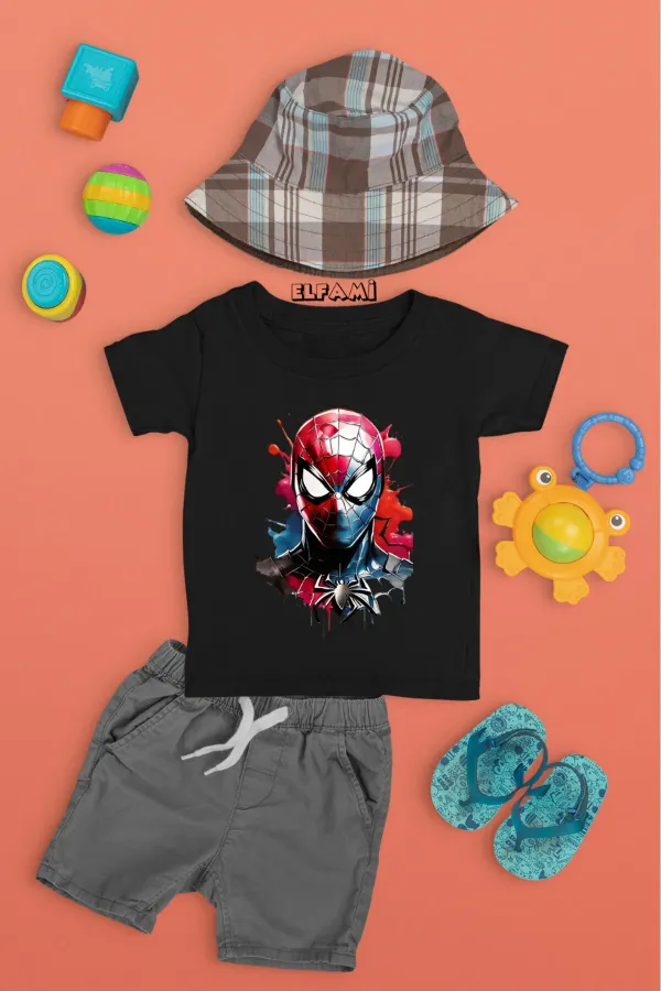 T-shirt imprimé Spider-Man pour fille/garçon