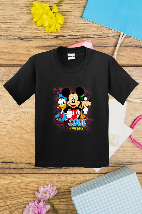 T-shirt imprimé Mickey et ses amis cool pour enfants