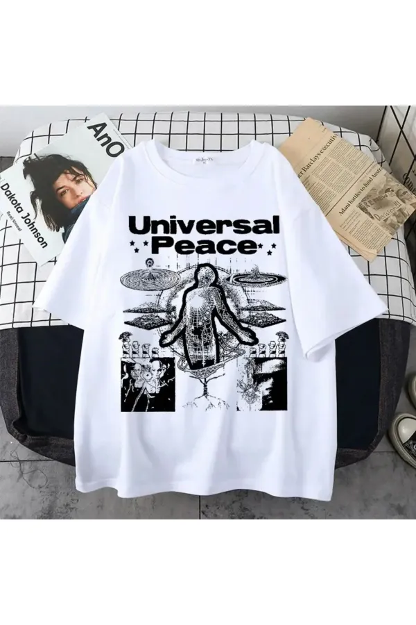Peace White T-shirt ( Unisex )