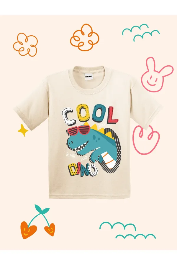 Cool Dino Tasarımlı Çocuk T-shirt