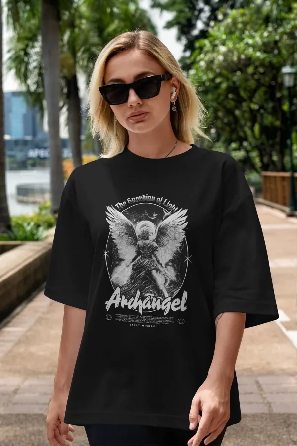 Unisex Men's/Women's ARCHANGEL Colorful Custom Printed Oversize Cotton Crew Neck T-Shirt