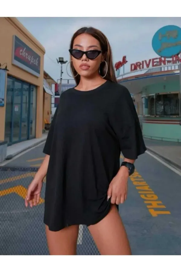 T-shirt boyfriend oversize unisexe à imprimé boussole détaillée