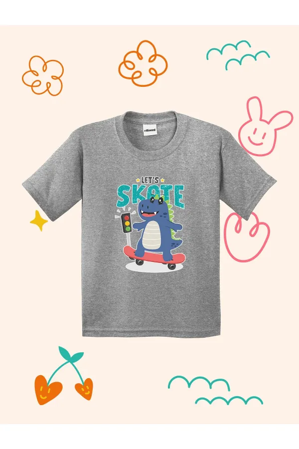 Lets Skate Printed Kids T-shirt