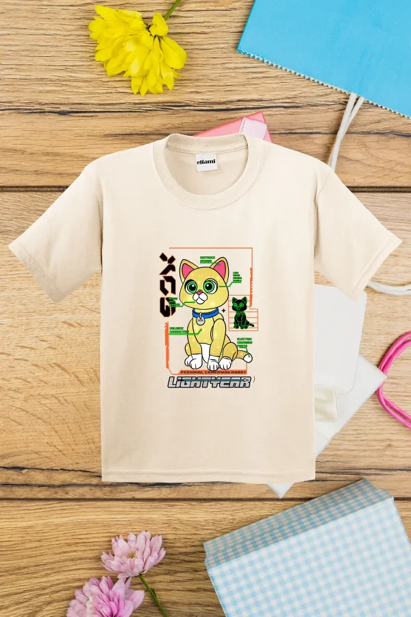 T-shirt imprimé chat Lightyear pour enfants