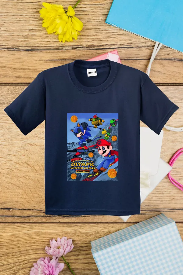 T-shirt imprimé Mario & Sonic pour enfants