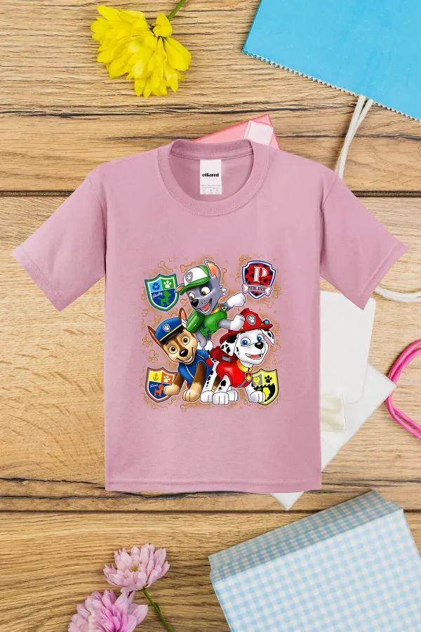 T-shirt imprimé pour enfants de l'équipe de sauvetage de la Pat' Patrouille