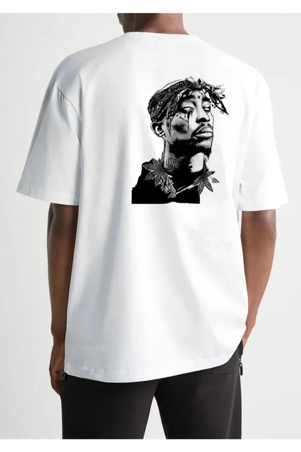 Oversized Printed White T-shirt
