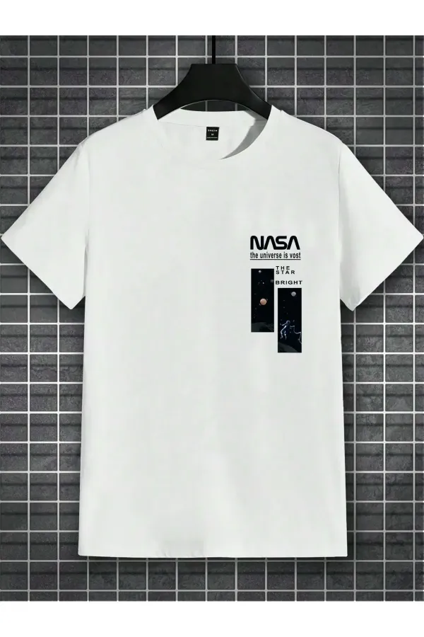 Black Oversized NASA Printed T-shirt - Oversized Printed garalio
