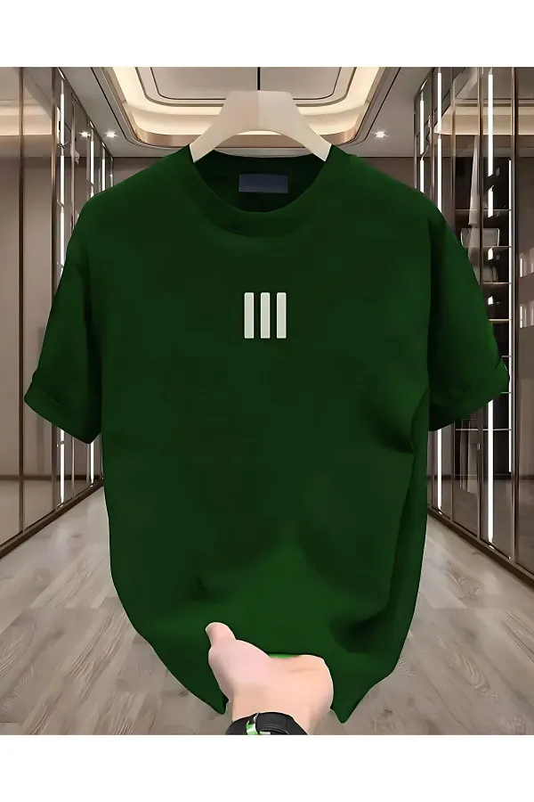 3 Striped White Men's T-shirt