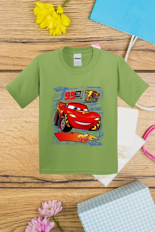 T-shirt imprimé Lightning McQueen pour enfants
