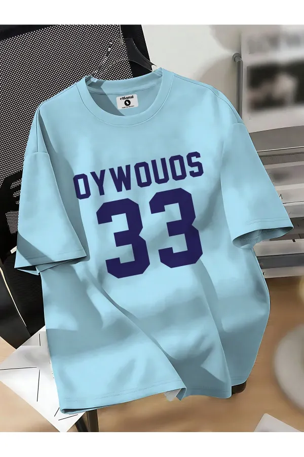 Unisex OYWOUOS 33 Printed Oversize Cotton T-Shirt