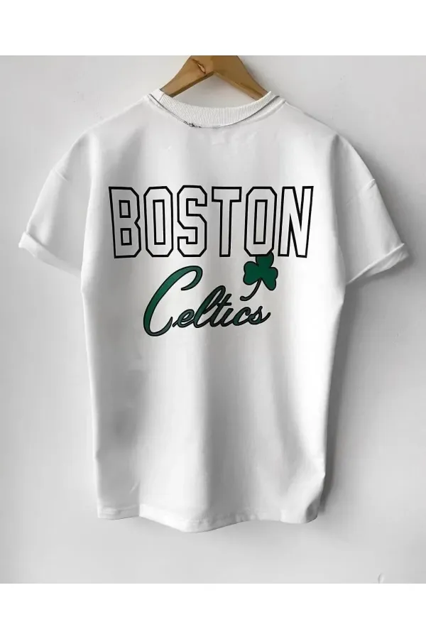 oversize men's celtics printed T-Shirt