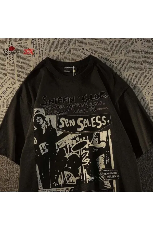Grunge Cartoon Printed (unisex) T-shirt