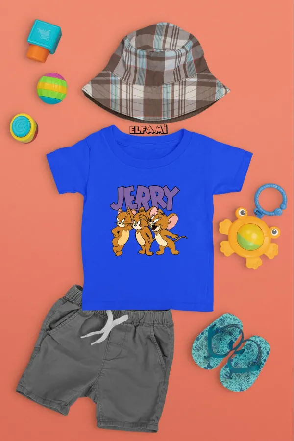 T-shirt imprimé Jerry Detail pour filles/garçons