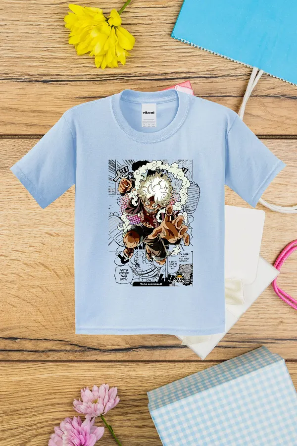T-shirt imprimé One Piece Anime pour enfants